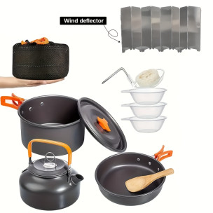 Camping Cookware Set with Pots