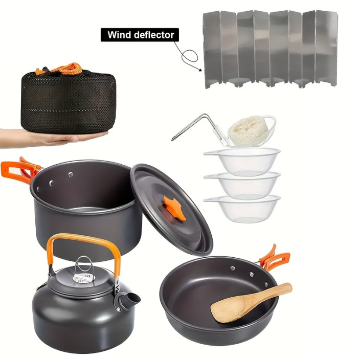 Camping Cookware Set with Pots